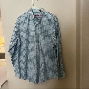 Izod Blue Casual Button Down Shirt